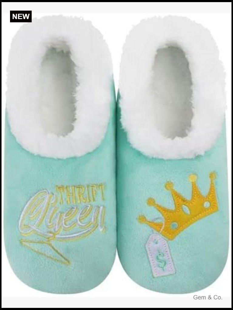 Non-Slip Fuzzy Slipper Socks, Funny Quote House Slippers, Cozy Fleece Lined